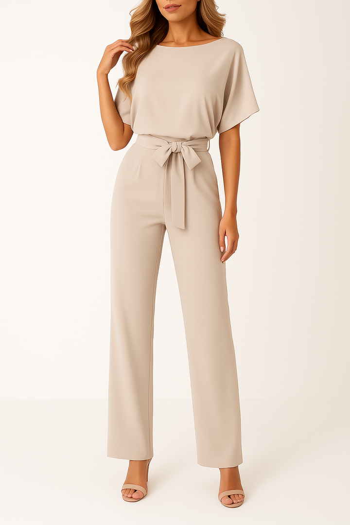 Ella | Women's Tie Waist Wide Leg Jumpsuit