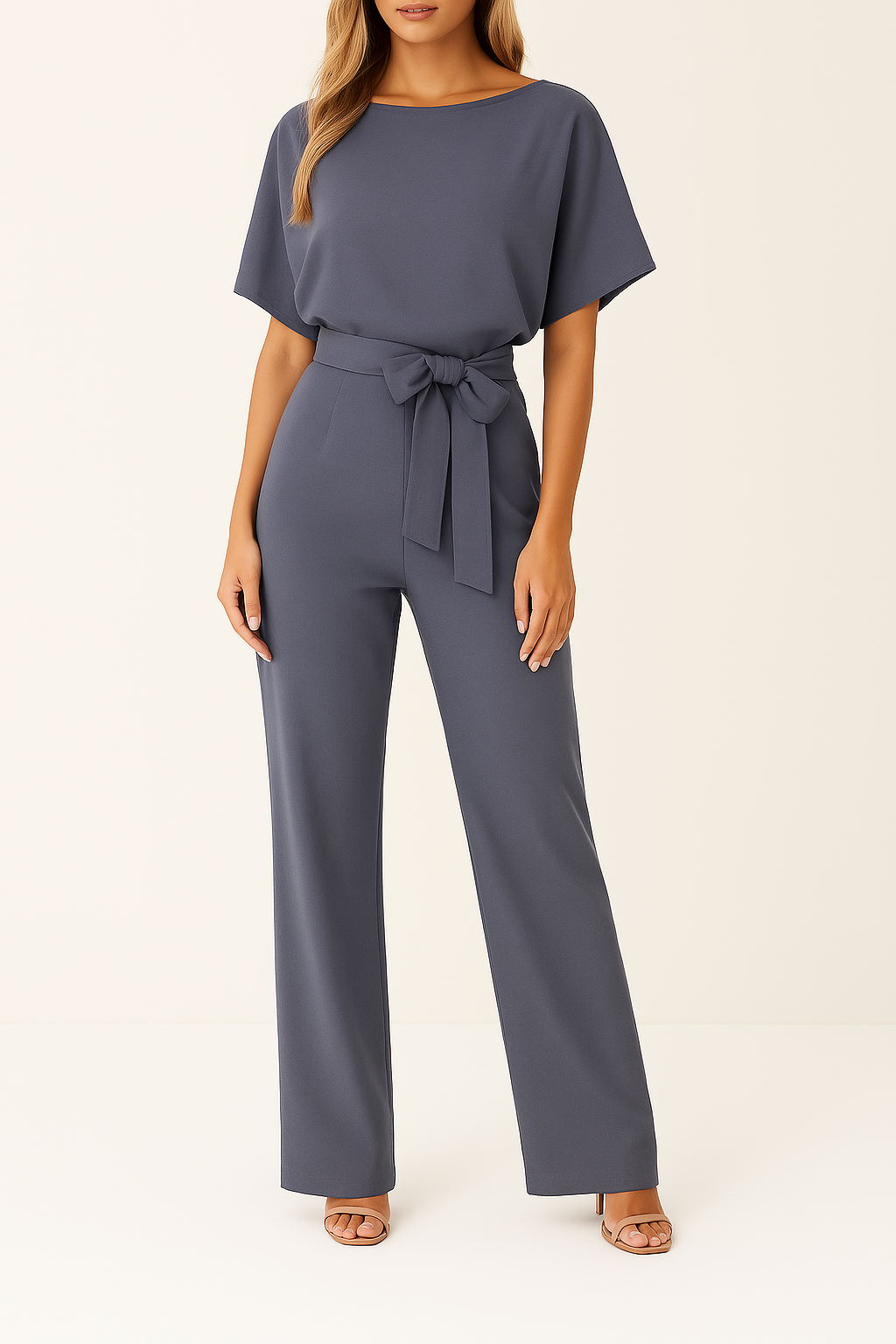 Ella | Women's Tie Waist Wide Leg Jumpsuit
