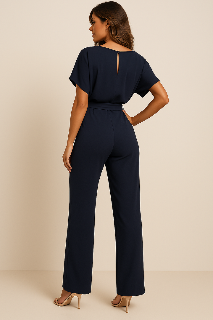 Ella | Women's Tie Waist Wide Leg Jumpsuit