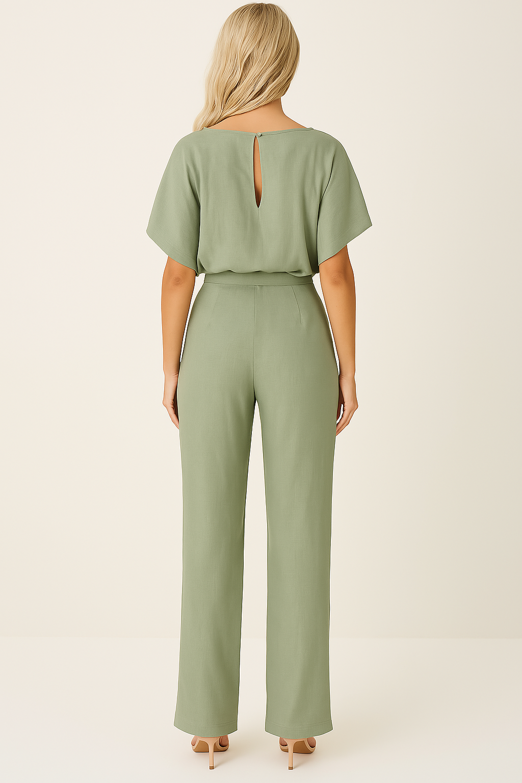 Ella | Women's Tie Waist Wide Leg Jumpsuit