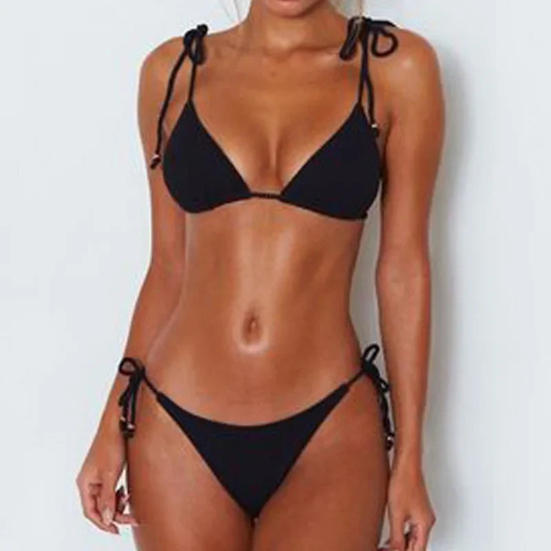 Annalyn | Women's Tie Side Triangle Bikini Set