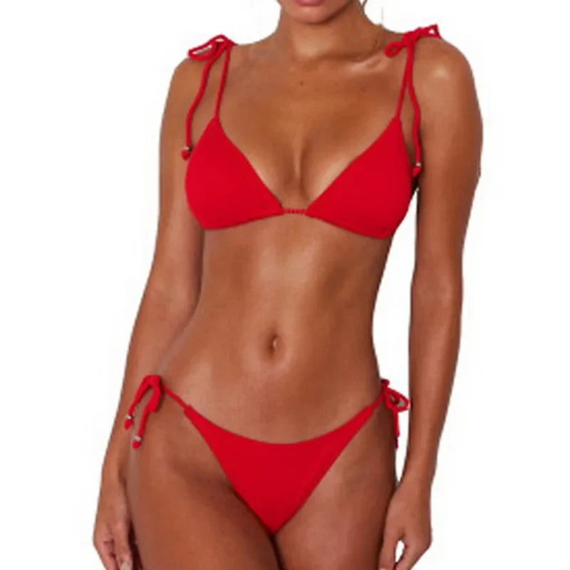 Annalyn | Women's Tie Side Triangle Bikini Set