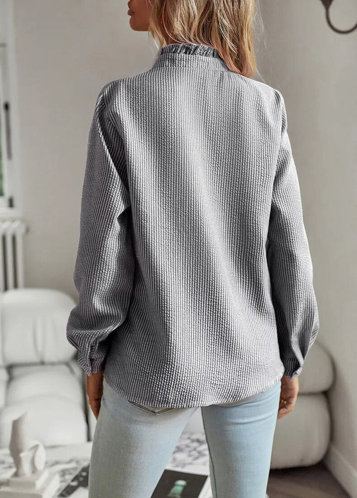 Mila | Women's Ruffle Button Up Top