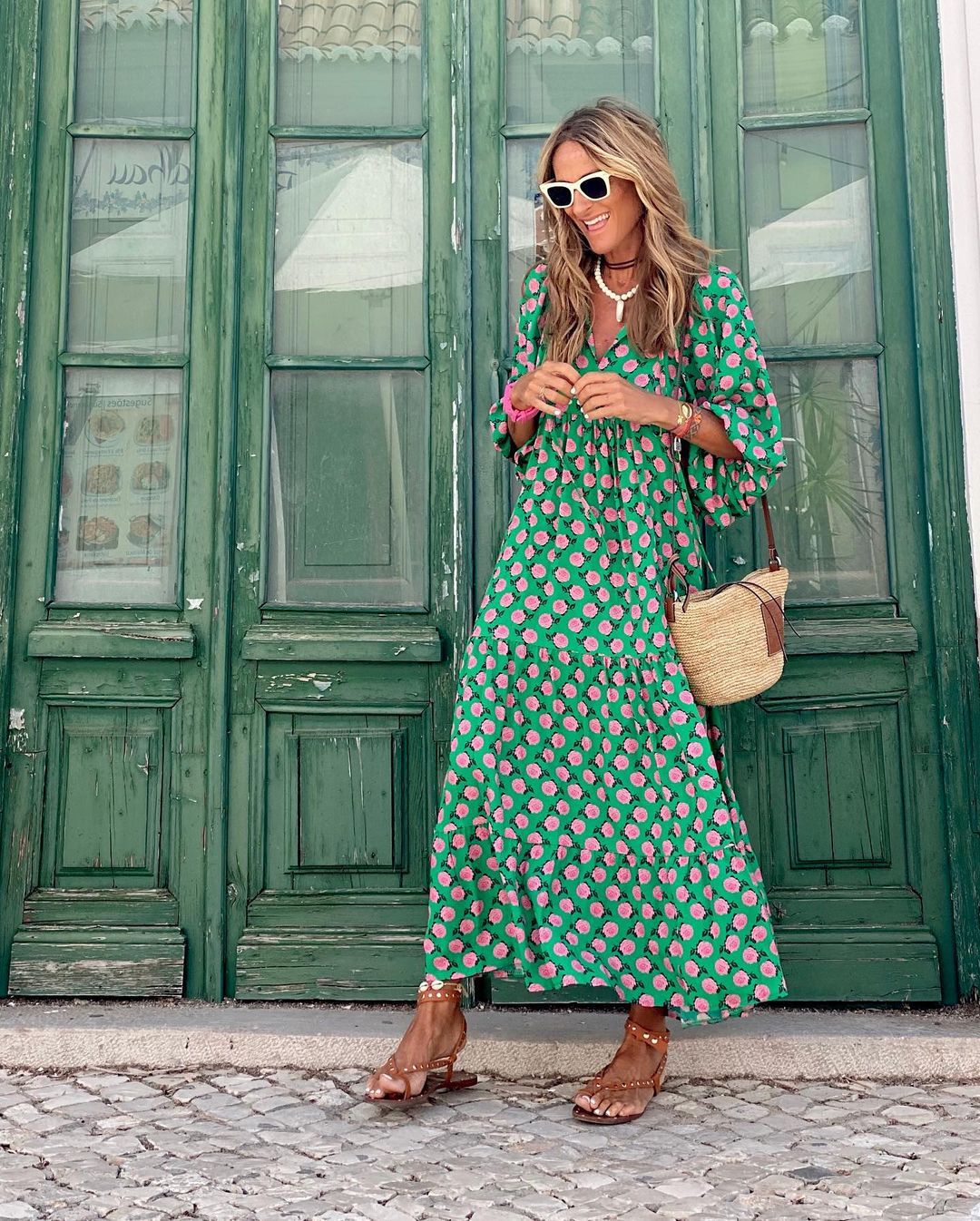 Dana | Women's V-Neck Tiered Maxi Dress