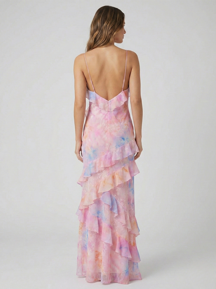 Serena | Women's Ruffle Maxi Wedding Guest Dress