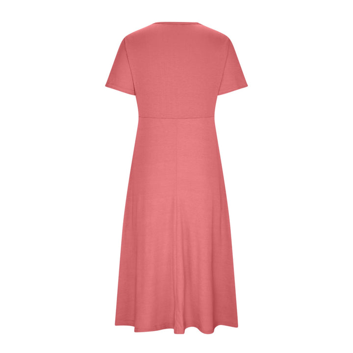 Ida | Women's V-Neck Midi Dress with Pockets