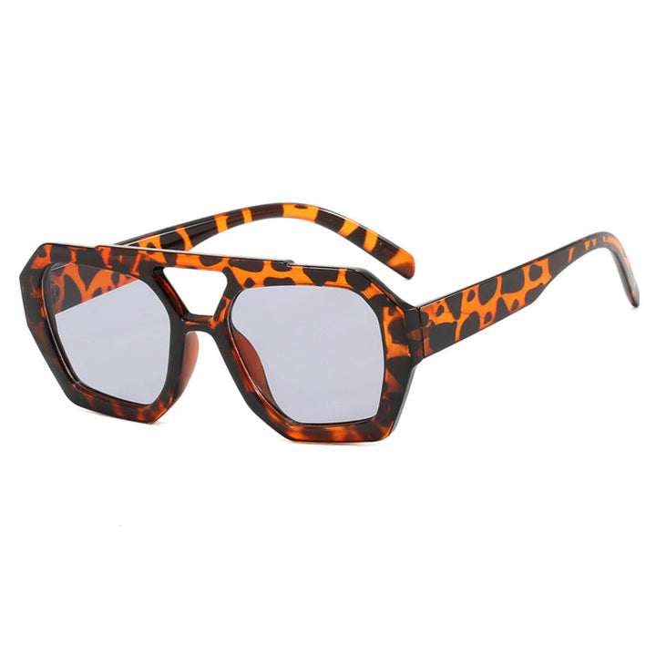 Avery | Women's Geometric Square Sunglasses with Color Tinted Lenses