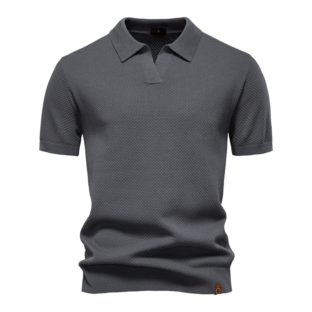 John | Men's Textured Collared Polo