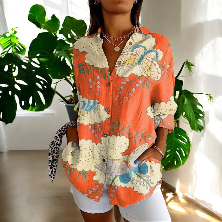 Erika | Women's Floral Button Up Top