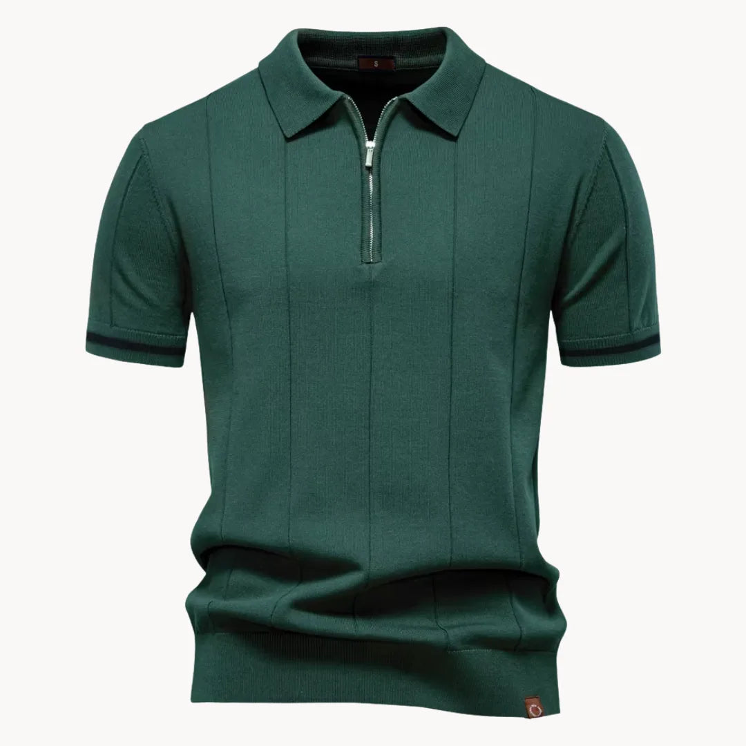Gelo | Men's Half Zip Knit Polo Shirt