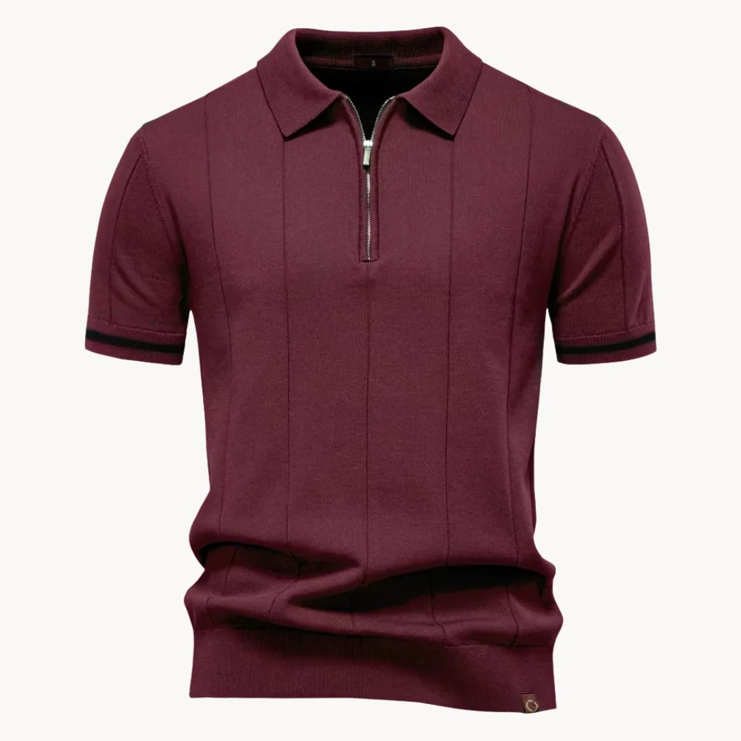 Gelo | Men's Half Zip Knit Polo Shirt