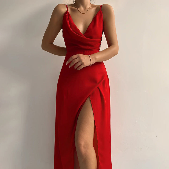 Amy | Women's Wedding Guest Maxi Dress with Side Slit