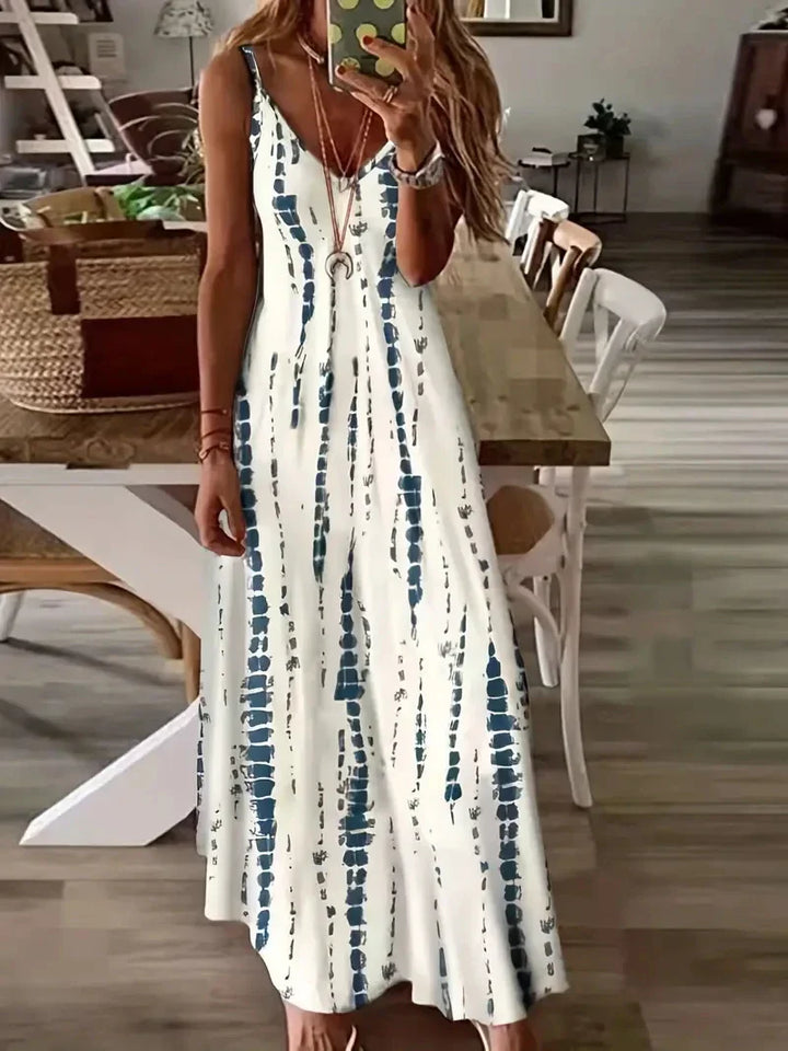 Kris | Women's Tie Dye V-Neck Maxi Dress