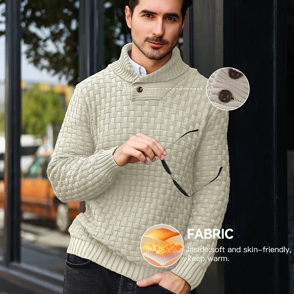 Dustin | Waffle Knit Turtleneck Sweater