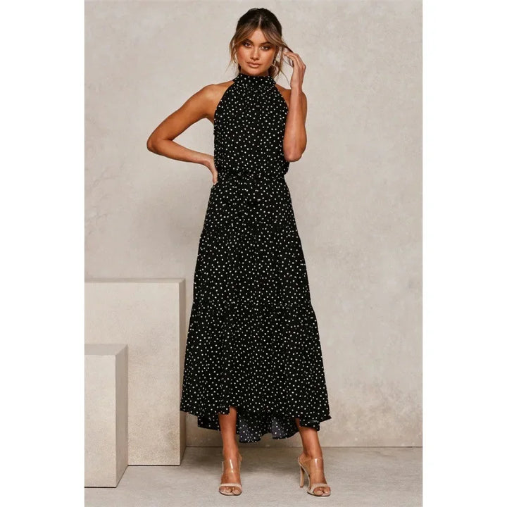 Shaira | Women's Halter Maxi Dress