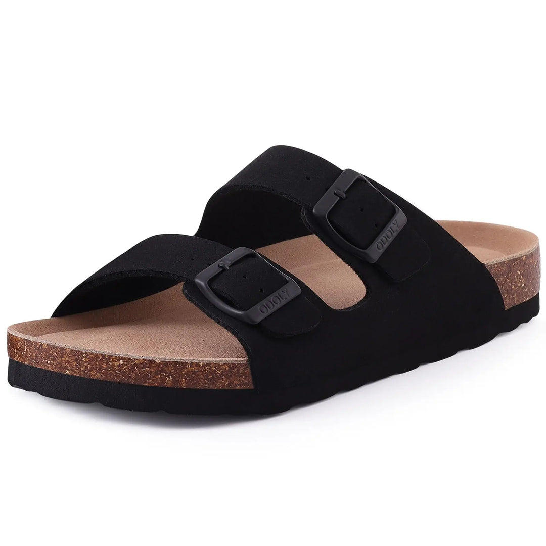 Saga | Women's Double Strap Slide Sandals with Cushioned Footbed
