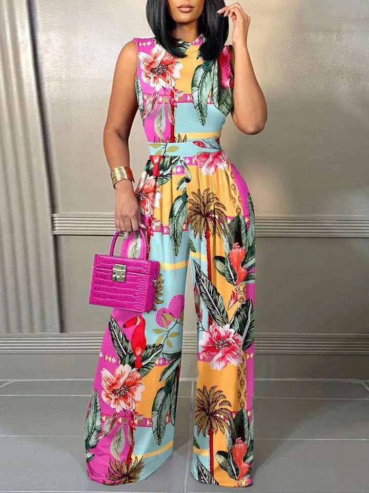 Inge | Women's Sleeveless Wide Leg Jumpsuit