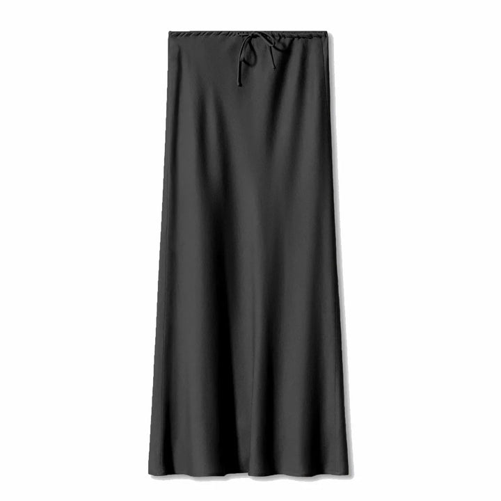 Gwyneth | Women's Satin Drawstring Maxi Skirt