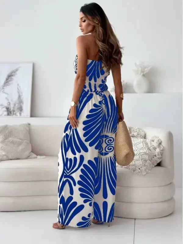 Aya | Women's Strapless Wide Leg Jumpsuit