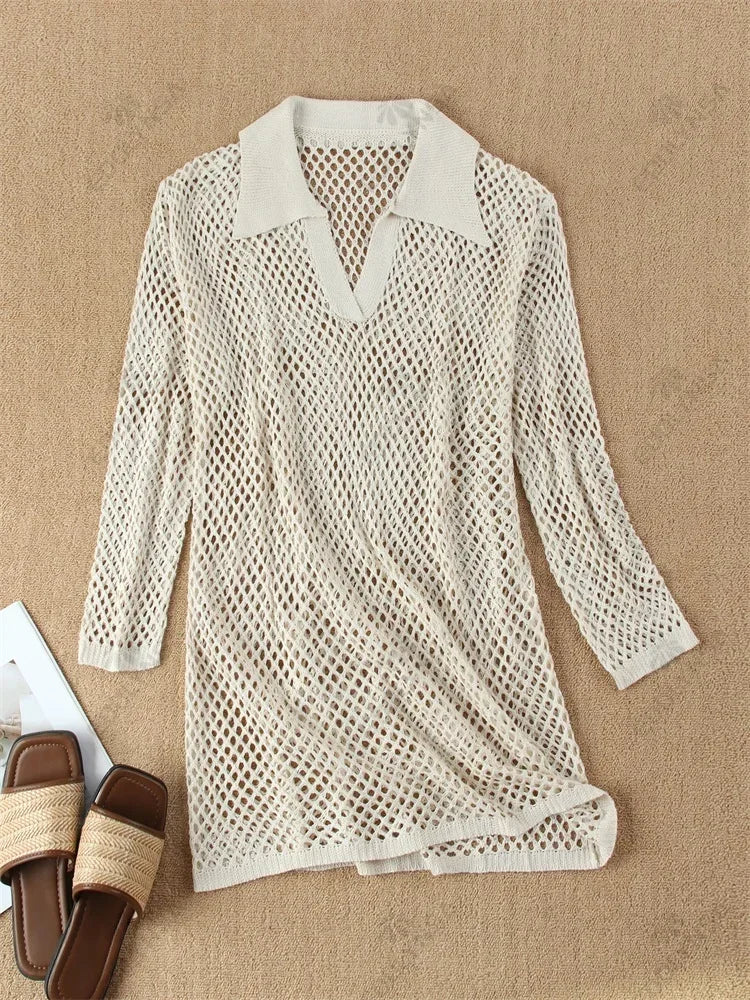 Tiara | Women's Crochet Knit Beach Cover Up