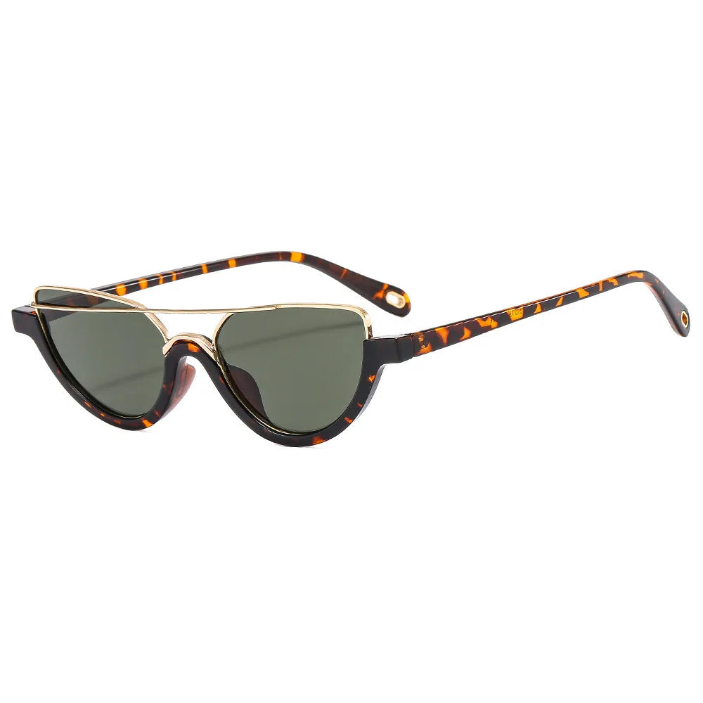 Trisha | Women's Cat-Eye Sunglasses with Metal Brow Bar