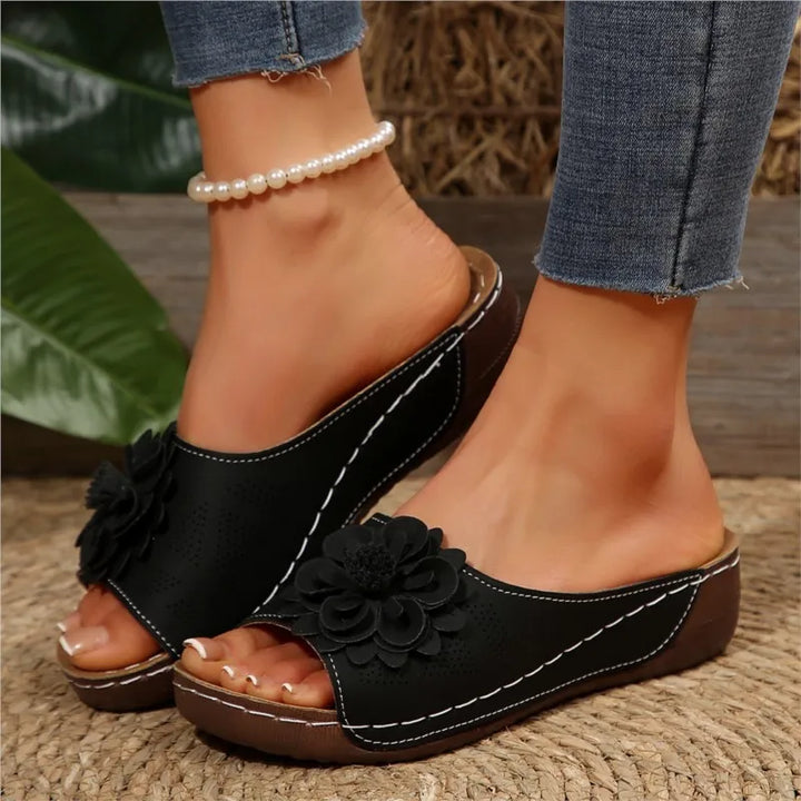 Esmeralda | Women's Slip On Wedge Sandals with Cushioned Comfort