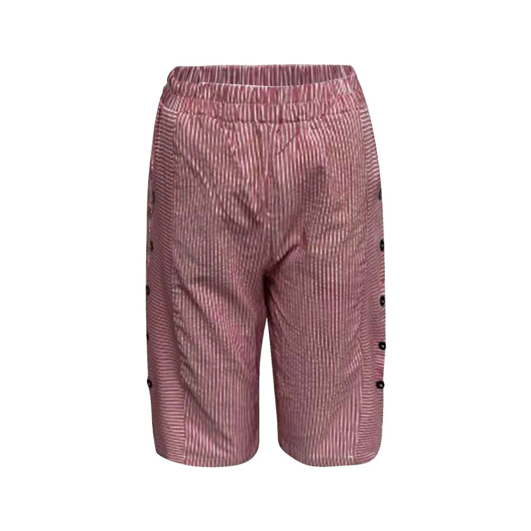 Jennifer | Women's Striped Linen Bermuda Shorts