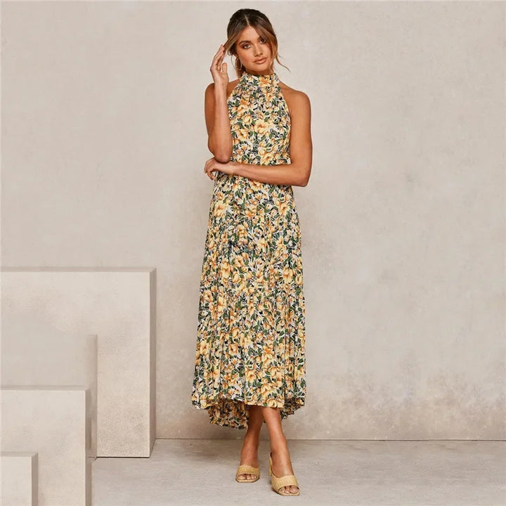 Shaira | Women's Halter Maxi Dress