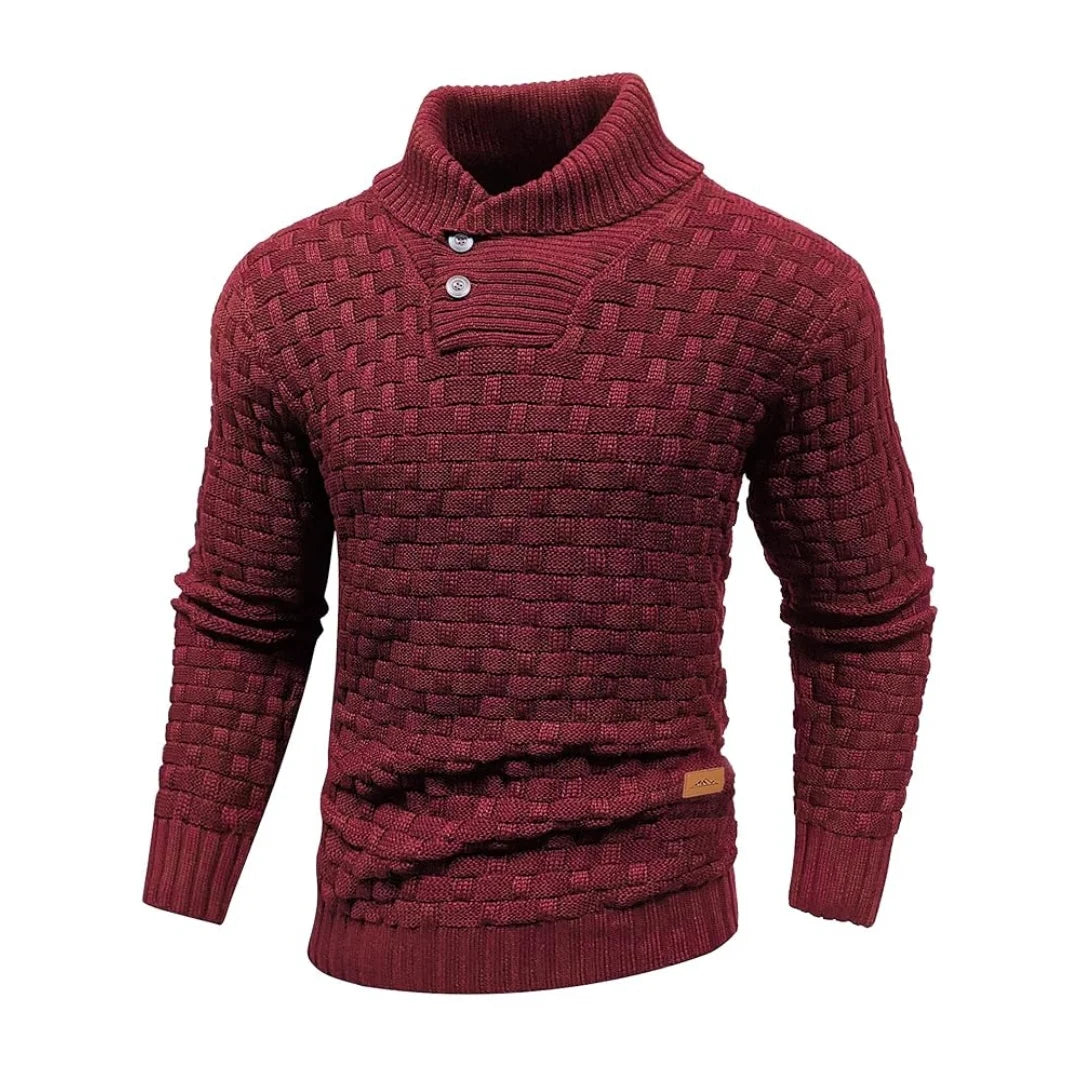 Dustin | Waffle Knit Turtleneck Sweater