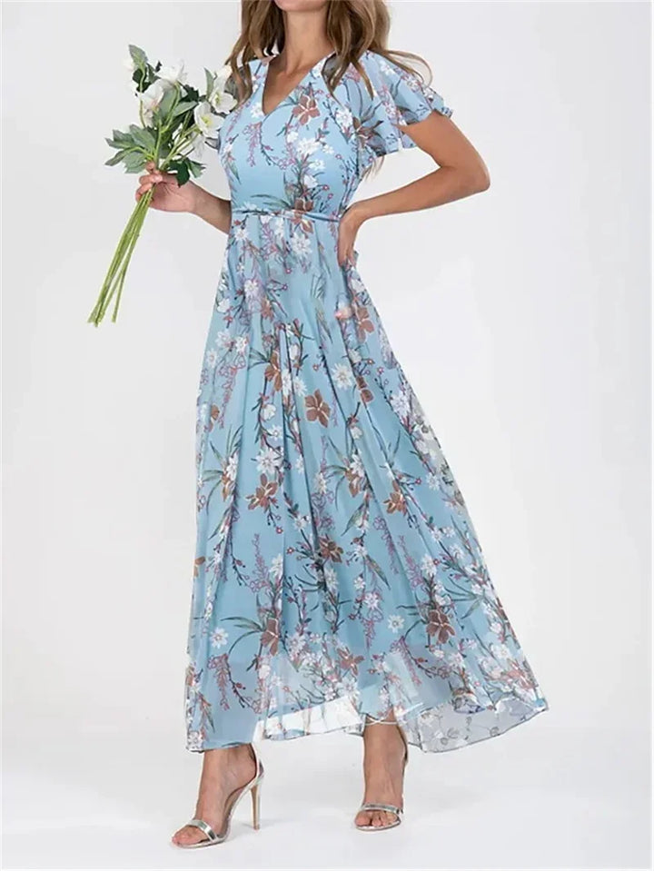 Denice | Women's Floral V-Neck Maxi Dress