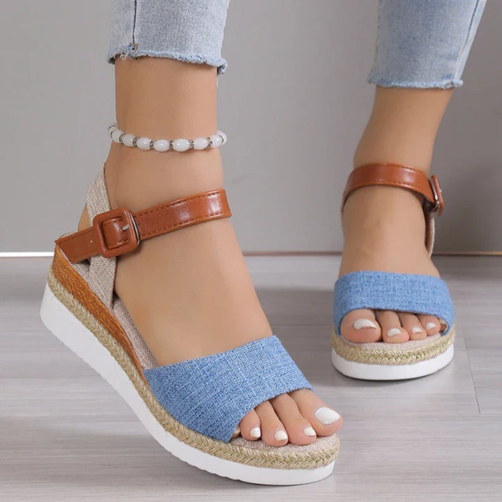 Beverly | Women’s Platform Espadrille Sandals with Ankle Strap