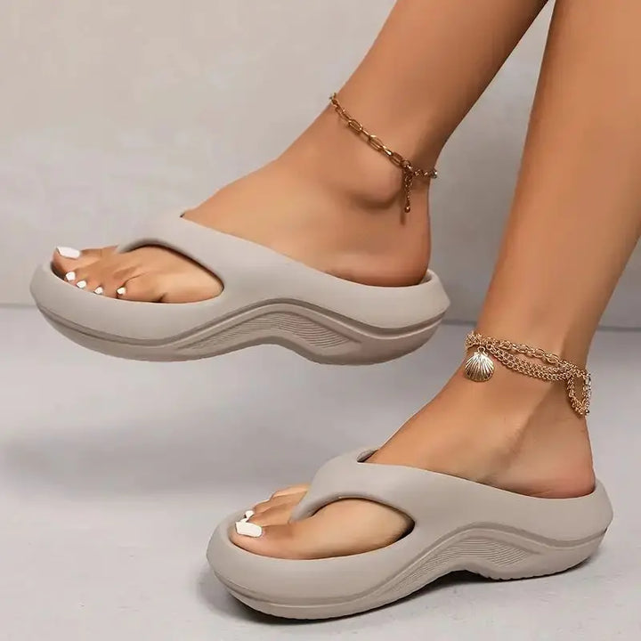 Anica | Women's Platform Flip Flops with Cushioned Non-Slip Sole