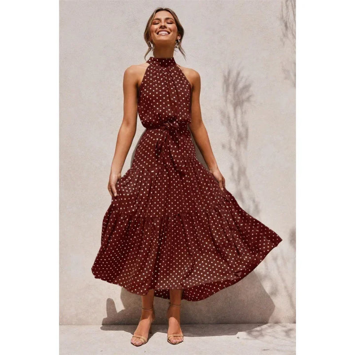 Shaira | Women's Halter Maxi Dress