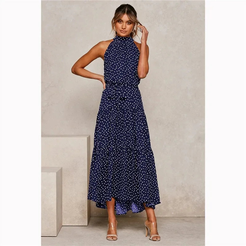 Shaira | Women's Halter Maxi Dress