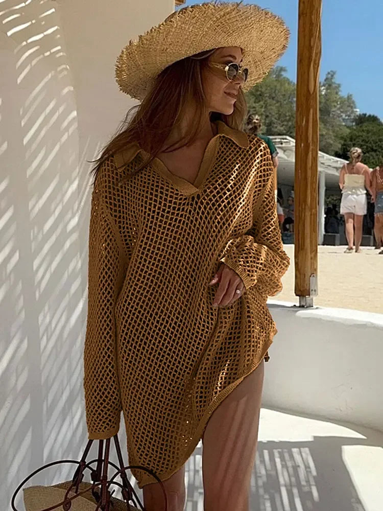 Tiara | Women's Crochet Knit Beach Cover Up