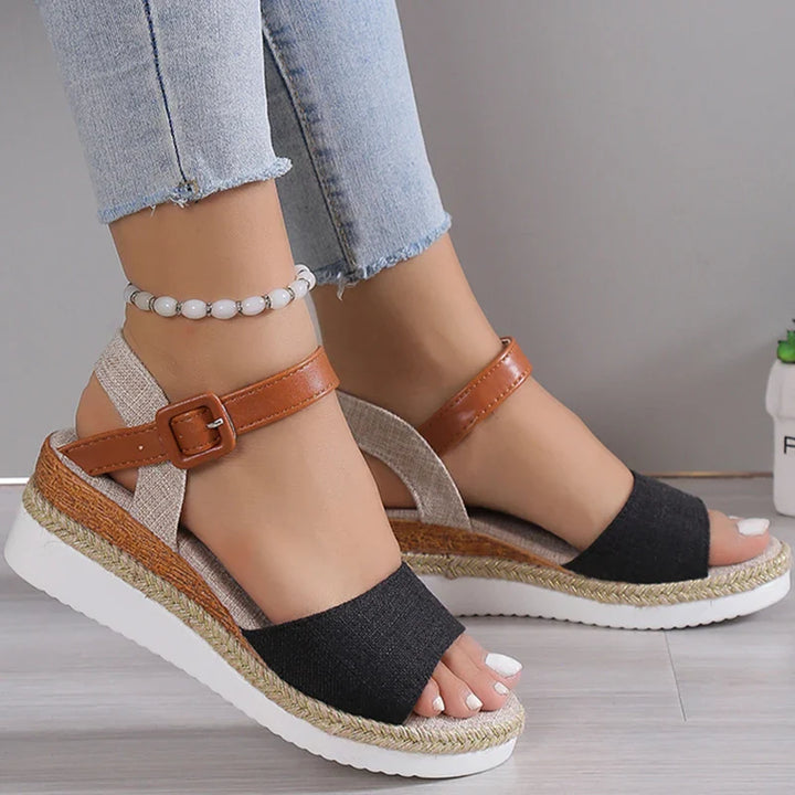 Beverly | Women’s Platform Espadrille Sandals with Ankle Strap