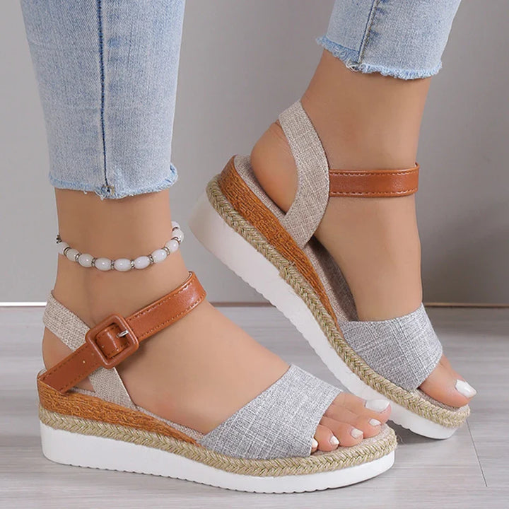 Beverly | Women’s Platform Espadrille Sandals with Ankle Strap