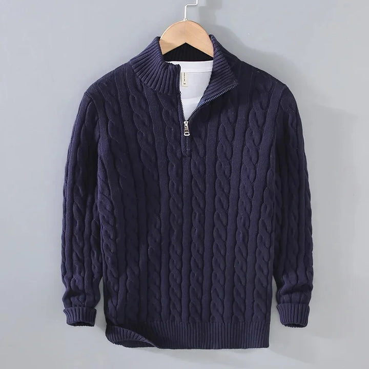 Roger | Classic Cable Knit Half-Zip