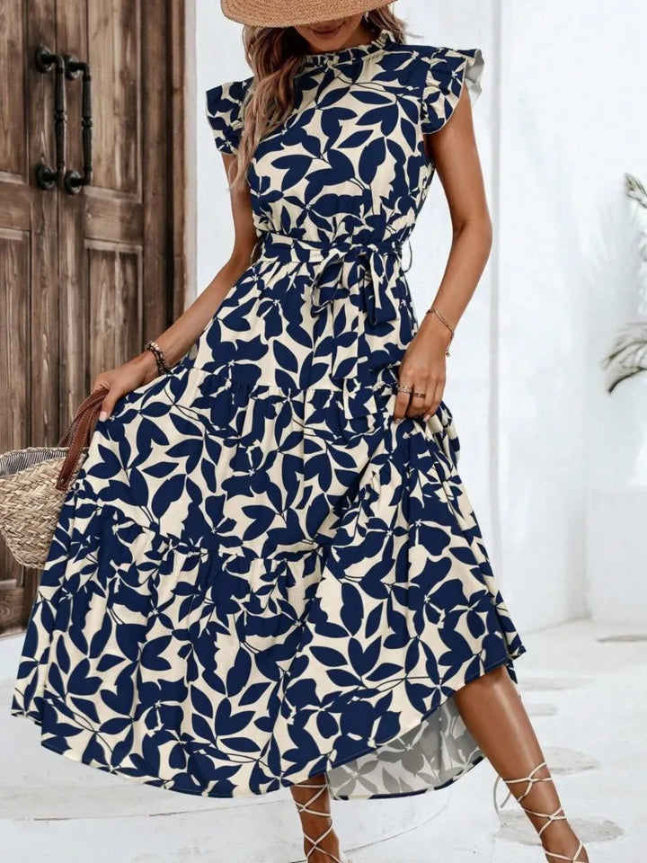 Atima | Women's Floral Flutter Sleeve Midi Dress