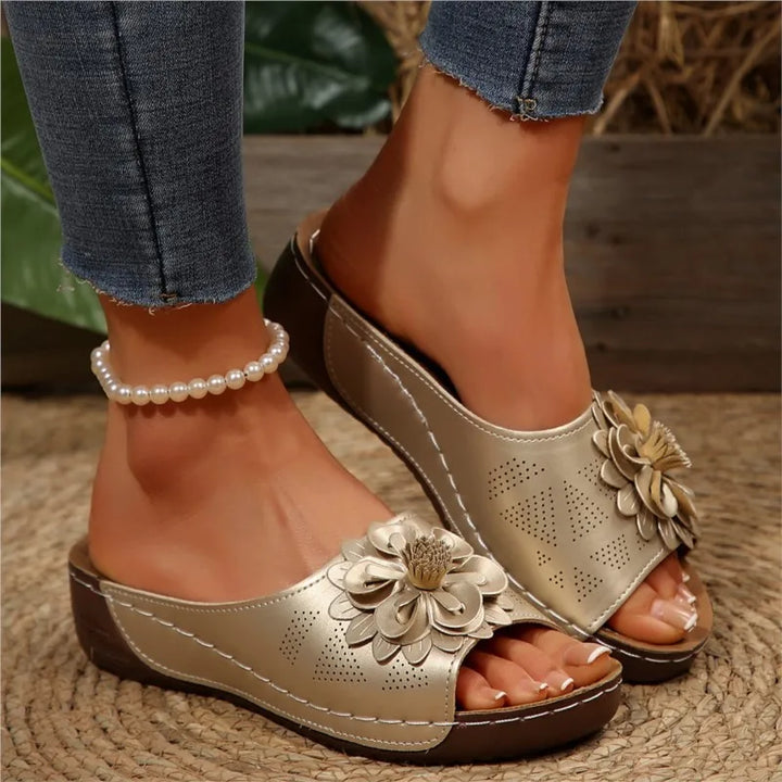 Esmeralda | Women's Slip On Wedge Sandals with Cushioned Comfort