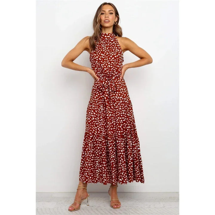 Shaira | Women's Halter Maxi Dress