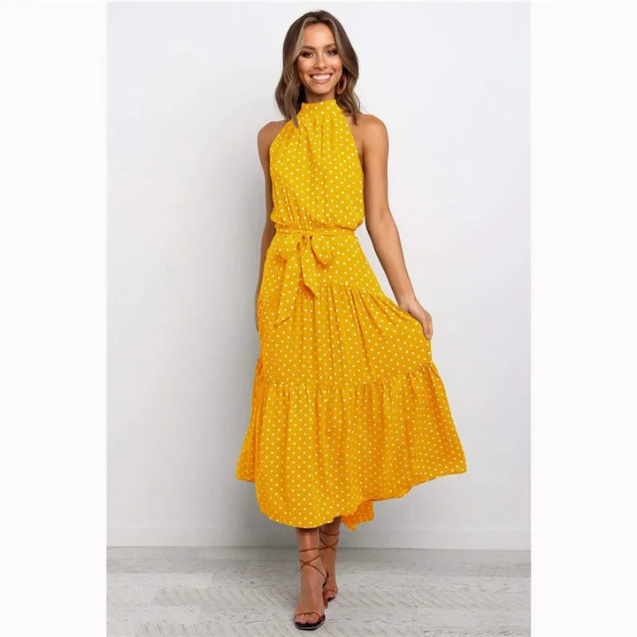 Shaira | Women's Halter Maxi Dress