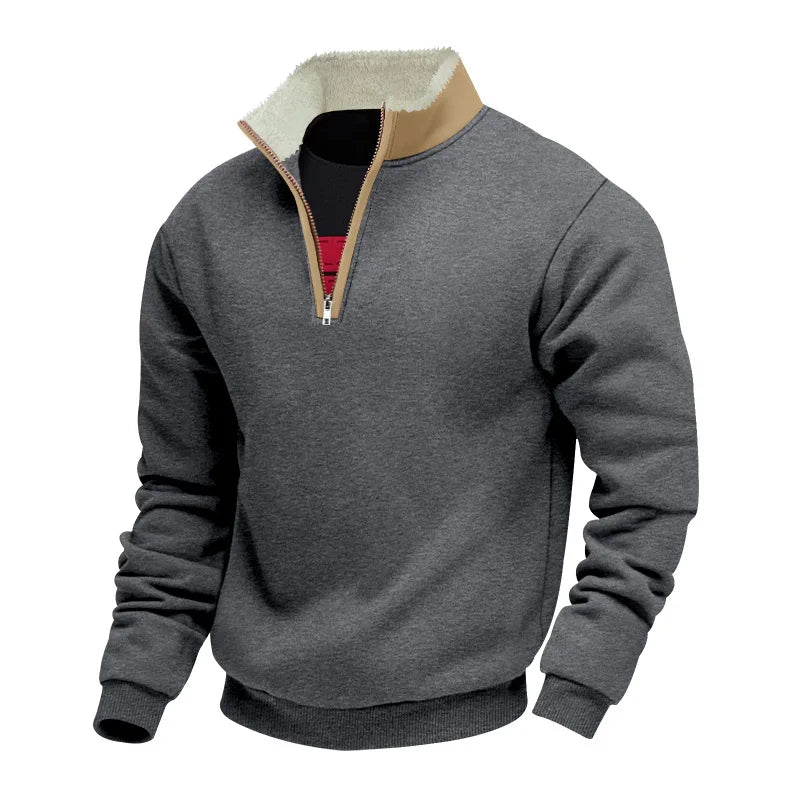 Edcel | Cozy-Lined Quarter Zip Pullover