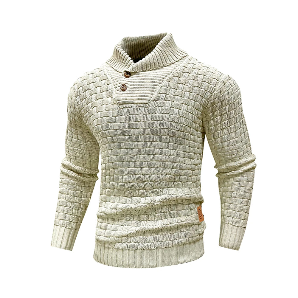 Dustin | Waffle Knit Turtleneck Sweater