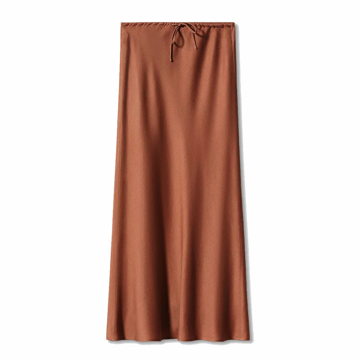 Gwyneth | Women's Satin Drawstring Maxi Skirt