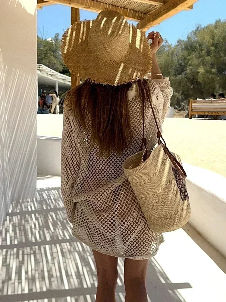 Tiara | Women's Crochet Knit Beach Cover Up