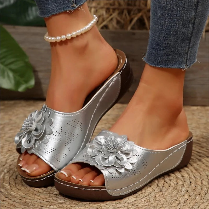 Esmeralda | Women's Slip On Wedge Sandals with Cushioned Comfort