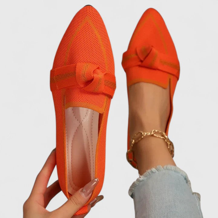 Claire | Women’s Orthopedic Pointed Toe Loafers with Knot Detail