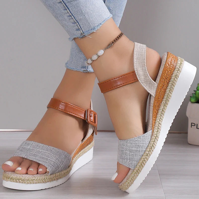 Beverly | Women’s Platform Espadrille Sandals with Ankle Strap