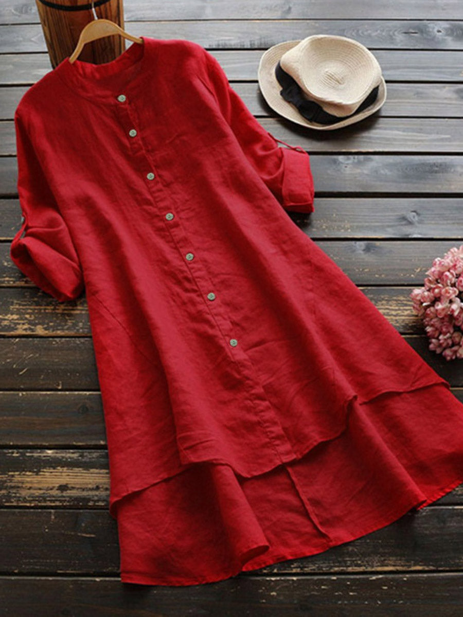 Amanda | Women's Button Front Midi Dress